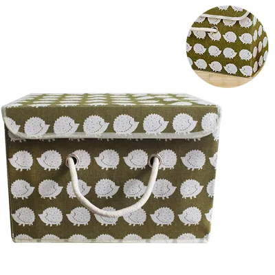 Produktbild von Stoff Aufbewahrungsboxen, Extra große Faltbare Aufbewahrungskorb mit Griffen, 38*25*25cm