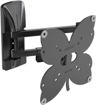 A black wall mount for a television, shown against a white background.