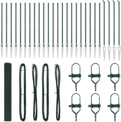 Produktbild von Schweißdrahtzaun mit Spikes aus Stahl und PVC in Grün für Garten und Terrasse