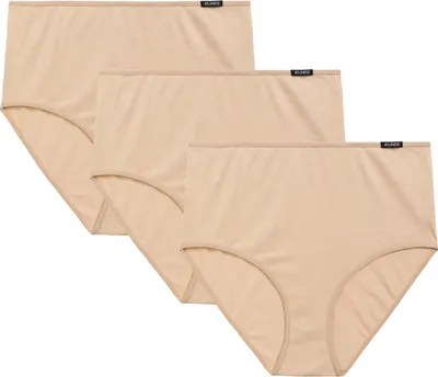Produktbild von Damen-Maxislips 3er-Pack Atlantic in Beige Schwarz Weiß XL