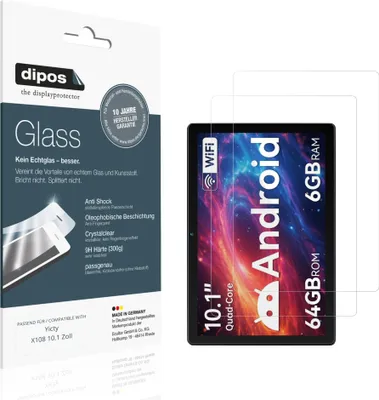 Zdjęcie produktu dla 2x dipos GlassCC Yicty X108 10.1 Zoll