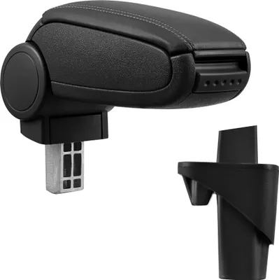 Image de [pro.tec] Accoudoir central pour Opel Agila A (2000 - 2007) et Suzuki Wagon R+ (2000 - 2006) - Accoudoir avec compartiment de rangement - rembourré - simili-cuir - noir