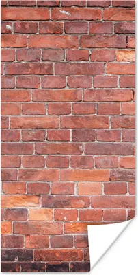 Produktbild von MuchoWow® Poster Ziegel - Wand - Rot 60x120 cm - Wandschmuck