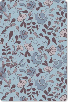 Produktbild von MuchoWow® Mauspad Mousepad Muster - Blume - Grau - Blau 40x60 cm - Mousepads - Maus Mat - Pad - Mausunterlage - Schreibtisch Accesoire