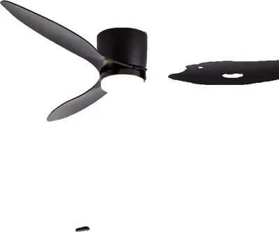 Image de Ventilateur de plafond, flux d'air puissant, confort par télécommande, noir, 42pouces(105cm)