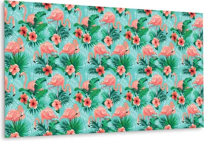 Produktbild von Fliesen Vinyl Selbstklebend Spritzschutz Aufkleber für die Küche, Flamingos - 100 cm x 50 cm