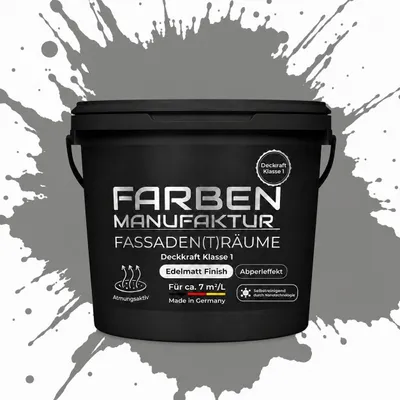 Produktbild von Farben Manufaktur Silikonharz-Fassadenfarbe – Mausgrau RAL 7005 – 10 L