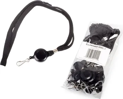 Image de Lanyards avec cordon extensible et mousqueton O.LANYARD REEL 1 Noir /10 pièces/ Opus