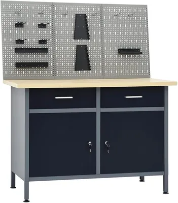 Obrázok produktu pre Pracovný stôl s 2 zásuvkami, 120 cm, s nastaviteľnou výškou