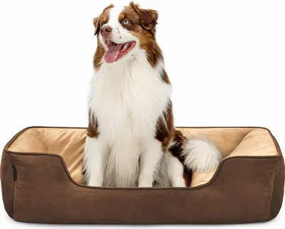 Produktbild von lionto 2-in-1 Hundekissen aus WildKunstleder, 110x80 cm, braun/beige /2