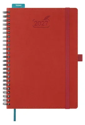Produktbild von Kalender 2027 Buchkalender A5 Ringbuch 1 Woche 2 Seiten
