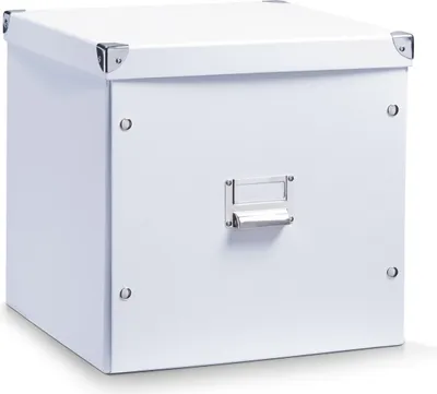 Produktbild von Zeller Aufbewahrungsbox, Pappe, weiß 33,5x33x32