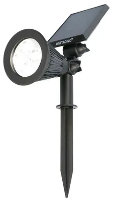 Produktbild von hoftronic Solar Gartenstrahler 2W 6000K 200lm Schwarz IP65 Schwenkbar