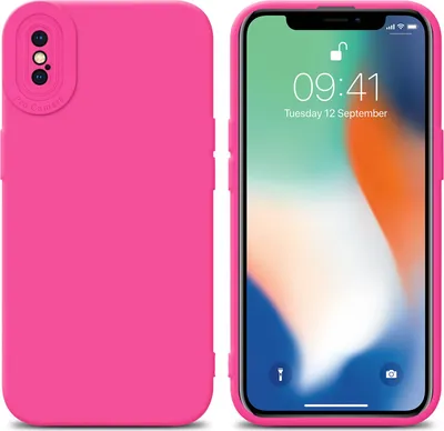Produktbild von Cadorabo Hülle für Apple iPhone X / XS Schutz Hülle in Pink TPU Silikon Etui Case Handyhülle