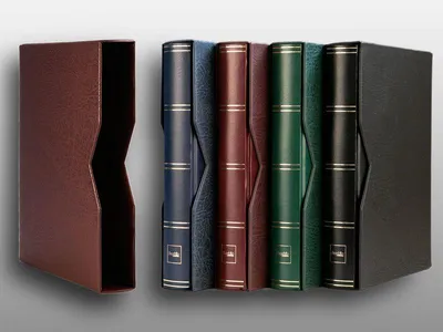 Produktbild von Prophila Collection Schutzkassette Schuber für Einsteckbücher Briefmarkenalben 60 und 64 Seiten rot