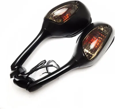 Image de Rétroviseur moto pour Suzuki GSXR 600 750 1000 avec clignotant Capot noir