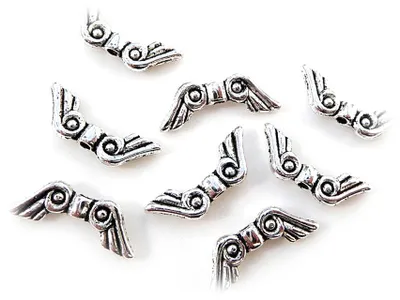 Produktbild von Vintageparts Engelsflügel Anhänger Tibetsilber 20 mm