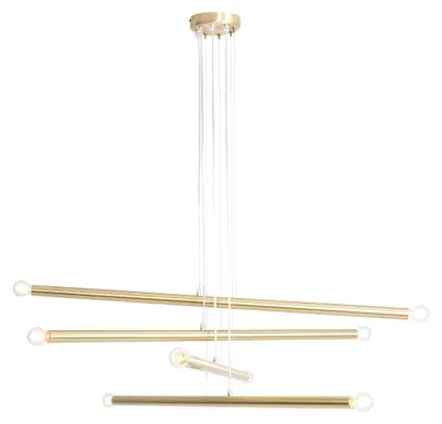 Zdjęcie produktu dla Żyrandol Tubo złoty 8xE14x40W metal wym:105x100x20cm IP20 Aldex