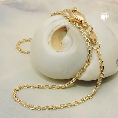 Produktbild von Armband 1,3mm Ankerkette diamantiert 14Kt GOLD