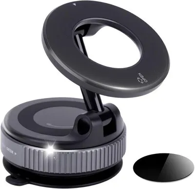 Produktbild von Magnetischer Autohalter, Handyhalterung für das Armaturenbrett, Auto-Vakuumhalterung, magnetische Saugnapf-Halterung, 360° drehbare Handyhalterung – Vemera