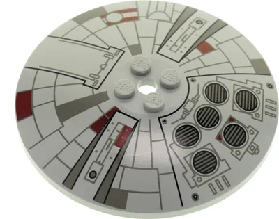 Produktbild von 1x Lego Sat Radar Schüssel 8x8 hell grau Star Wars Millennium Falcon 3961px1