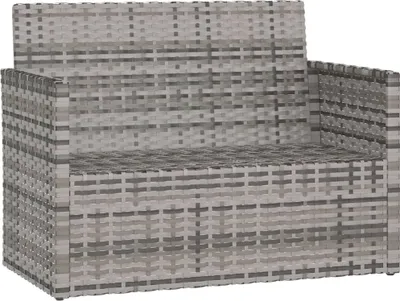 Produktbild von vidaXL Gartenbank mit Kissen Grau 105 cm Poly Rattan