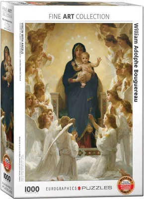 Produktbild von Bouguereau - Jungfrau Maria mit Engeln - 1000 Teile Puzzle im Format 68x48 cm