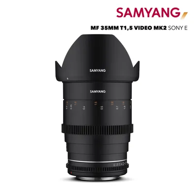 A studio product shot of a camera lens.