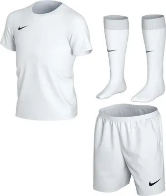Image de Tenue de football Nike Dri-Fit Park pour enfant, blanc et noir, taille XS