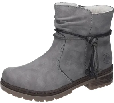 Obrázok produktu pre Rieker dámske topánky čižmy na zips sivé voľnočasové, veľkosť topánok:37 EU
