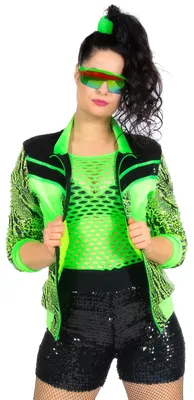 Produktbild von 80er Trainingsjacke neongrün Größe: 42