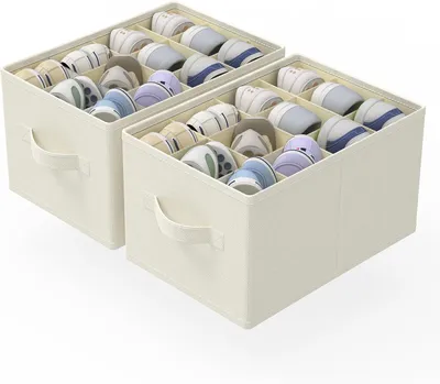 Obrázok produktu pre Organizér na topánky 2 ks, 42 x 32 x 26 cm, pre 24 párov topánok, skladací, pre domácnosť