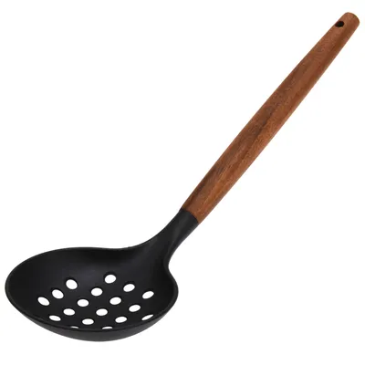 Zdjęcie produktu dla Łyżka Cedzakowa Szumówka Kuchenna Drewno 31,5 Cm