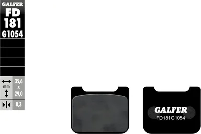 Obrázok produktu pre Brzdové doštičky Galfer FD181G1054 polokovové zadné