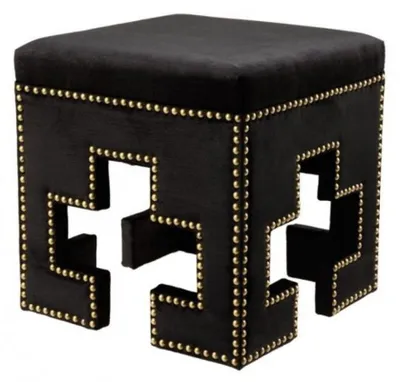 Immagine prodotto di Casa Padrino Sgabello nero 41 x 41 x H. 45 cm - Sgabello Club Hotel