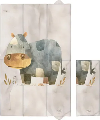 Image de CEBA BABY Matelas à langer de voyage (80x50) Basic Cosy Hippo