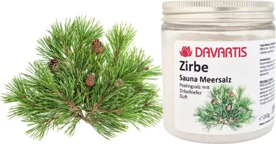 Produktbild von Davartis - Sauna Meersalz Peelingsalz Zirbe 250g - Zirbelkiefer
