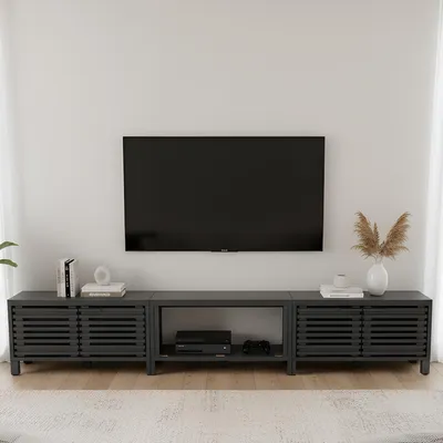 Produktbild von Parrot Uncle 292 cm breiter TV-Ständer mit großzügigem Stauraum und verstellbaren Einlegeböden