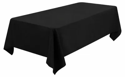 Tischdecke rechteckig 153x260 cm schwarz Polyester