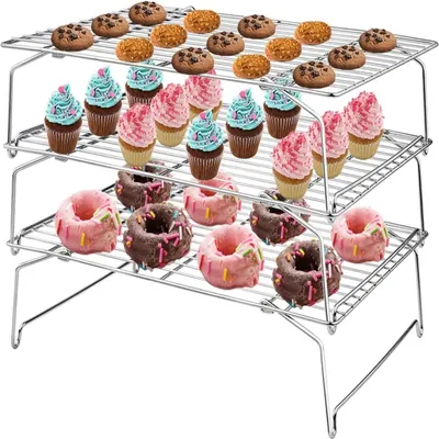 Immagine prodotto di TEAMFAR Portafrigo a 3 livelli in acciaio inox per torte 38x26cm