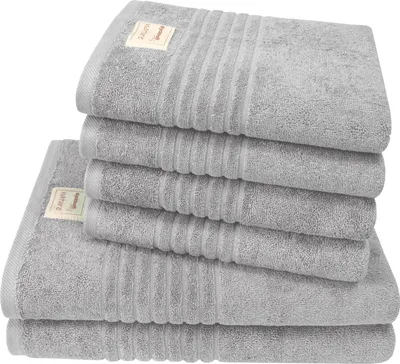 Produktbild von Dyckhoff Handtuchset Nature silber, 6-tlg.