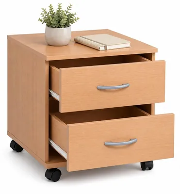 Produktbild von Rollcontainer 2 Schubkästen Buche Nachbildung Nachtschrank #2174