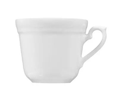 Produktbild von Königlich Tettau Worpswede Kaffeeobertasse 0,20 l weiß Porzellan Tasse 6 Stück, Kaffeetasse Tasse
