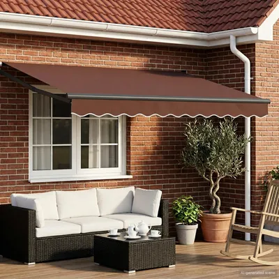 Image de vidaXL Store électrique rétractable marron 3,5 x 2,5 m