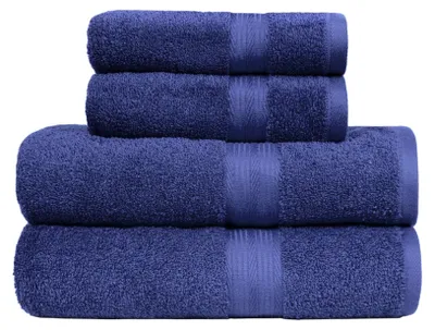 Produktbild von A. Basics Handtücher-Set, 100% Baumwolle, Farbecht, Saugfähig, 2 Badetücher, 2 H