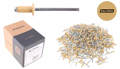 Produktbild von MiL Blindnieten 4,8x10mm Gelb RAL 1002 500 Stück