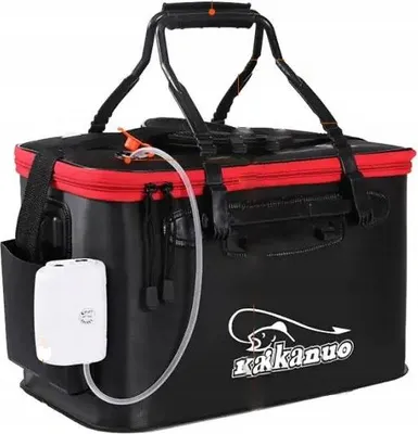 Image de 23L Fishing Bucket 40x24x24cm avec pompe à oxygène pour poissons vivants