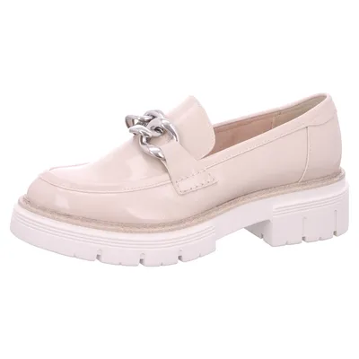 Produktbild von MARCO TOZZI Damen Slipper Loafer Plateau Metallic Lack Kettendetail 2-24705-20, Größe:38 EU, Farbe:Rosa