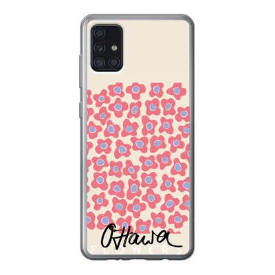 Produktbild von MuchoWow® Handyhülle Schutzhülle Hülle für Samsung Galaxy A52 5G Blume - Muster - Rosa Silikon Softcase Handy Hülle - Umschlag