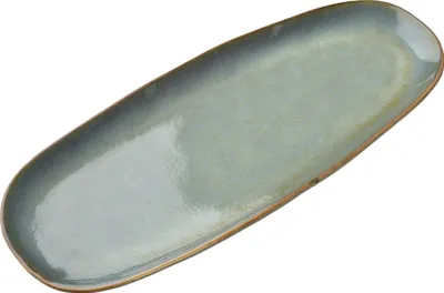 Image de Plat de service en céramique Basic Nature, 35,5 x 14 x 2 cm, gris, 1 pièce